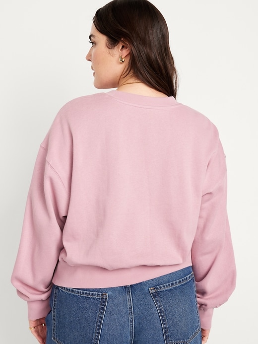 Image number 6 showing, Drop-Shoulder Crop Sweatshirt