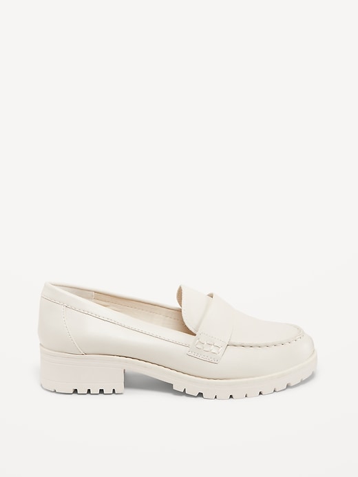 Image number 3 showing, Faux-Leather Chunky Heel Loafers for Women