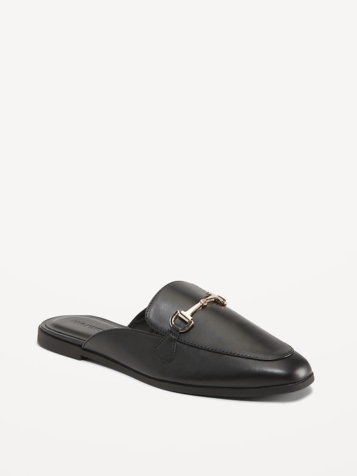 Faux-Leather Loafer Mule Shoes | Old Navy