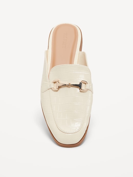 Image number 8 showing, Faux-Leather Loafer Mule Shoes