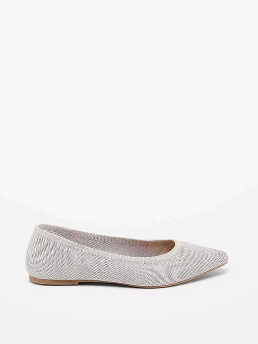 Image number 8 showing, Soft-Knit Pointed-Toe Ballet Flats