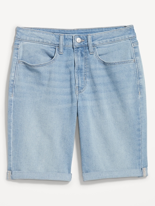 Image number 4 showing, High-Waisted Wow Jean Shorts -- 9-inch inseam