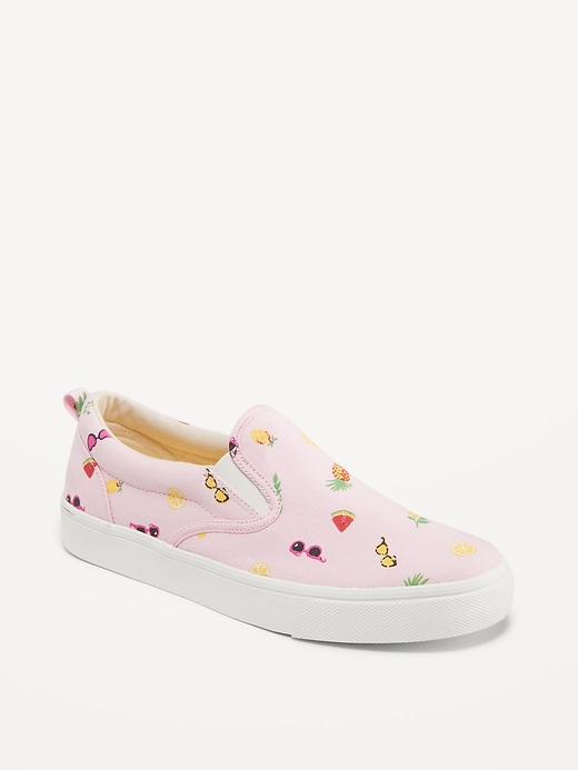 View large product image 1 of 4. Canvas Slip-On Sneakers for Girls