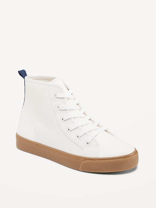 View large product image 1 of 4. Gender-Neutral Canvas High-Top Sneakers for Kids