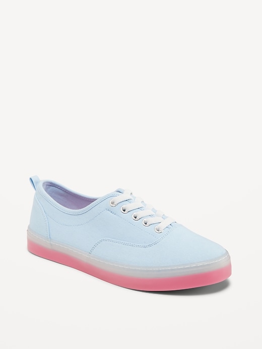 View large product image 1 of 4. Elastic-Lace Canvas Sneakers for Girls