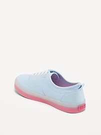 View large product image 4 of 4. Elastic-Lace Canvas Sneakers for Girls