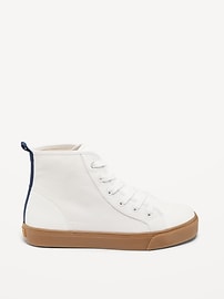 View large product image 3 of 4. Gender-Neutral Canvas High-Top Sneakers for Kids