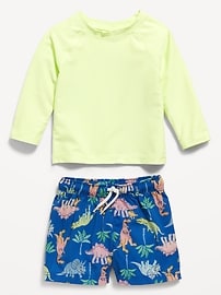 View large product image 3 of 4. Graphic Rashguard Swim Top and Trunks for Baby