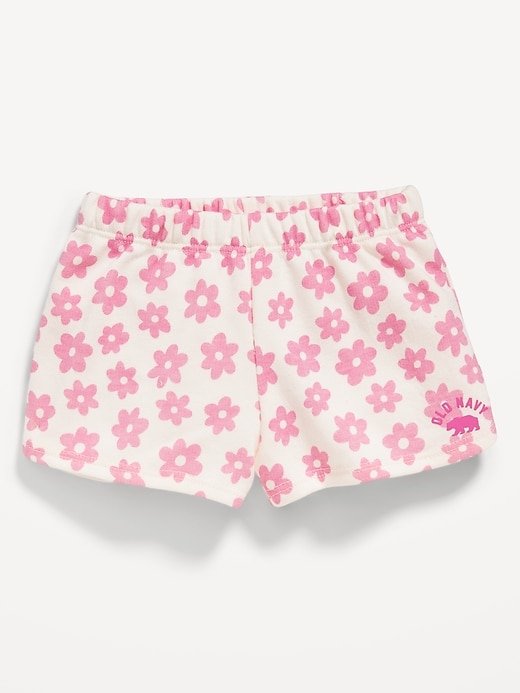 View large product image 1 of 2. French Terry Logo-Graphic Dolphin-Hem Shorts for Baby