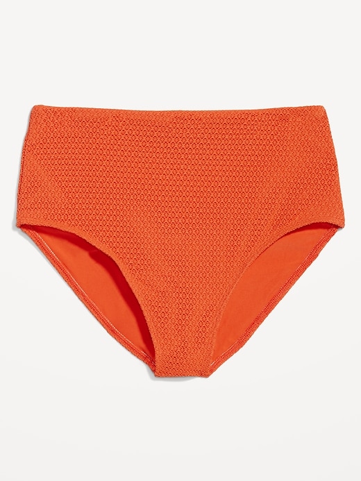 Image number 4 showing, High-Waisted Crochet Bikini Swim Bottoms