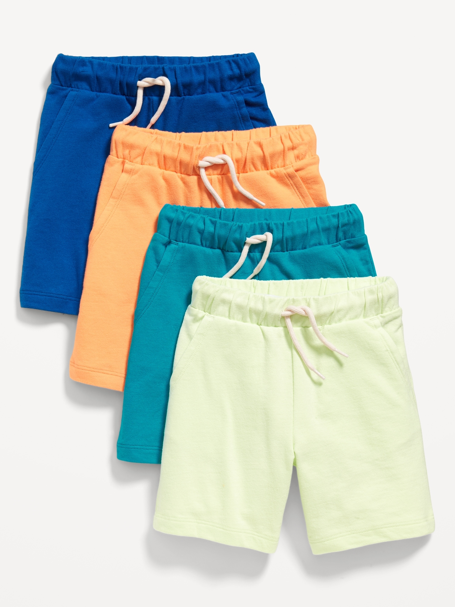 Functional Drawstring Shorts 4-Pack for Toddler Boys