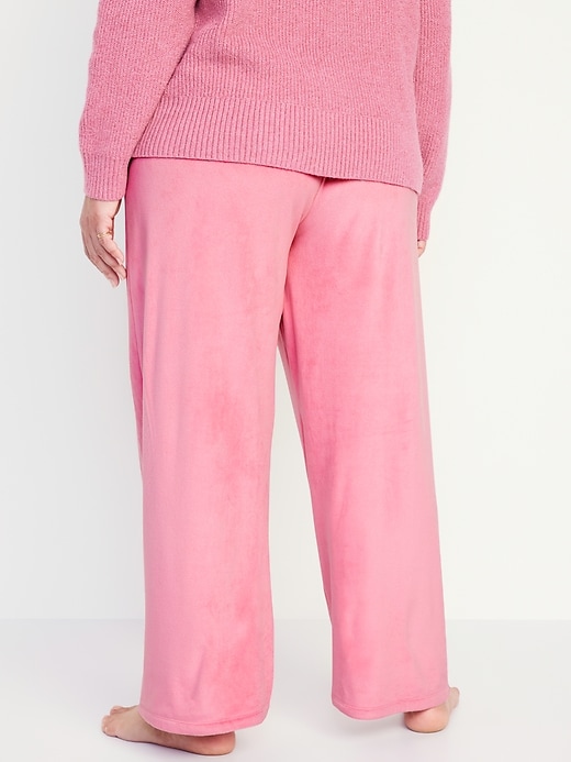 Image number 8 showing, High-Waisted Velour Pajama Pants