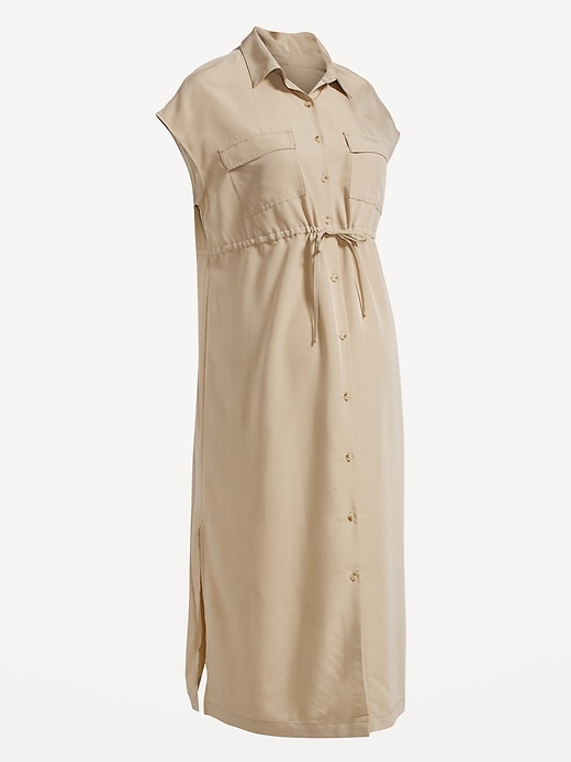 Image number 6 showing, Maternity Dolman Sleeve Utility Midi Dress