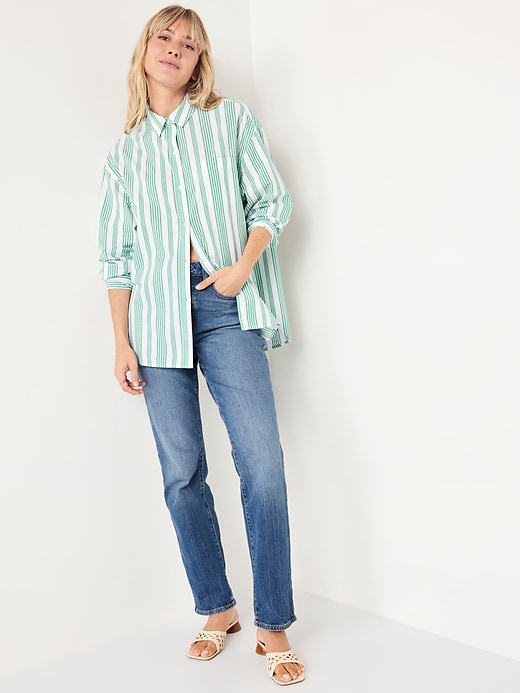 Image number 3 showing, Oversized Button-Down Boyfriend Shirt