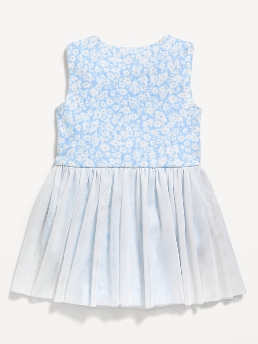 View large product image 2 of 2. Sleeveless Rib-Knit Bodysuit Tutu Dress for Baby
