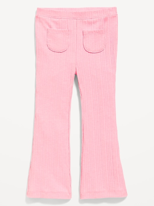 View large product image 1 of 2. Rib-Knit Pocket Flared Pants for Toddler Girls