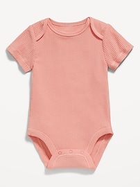 Image number 1 showing, Short-Sleeve Rib-Knit Bodysuit for Baby