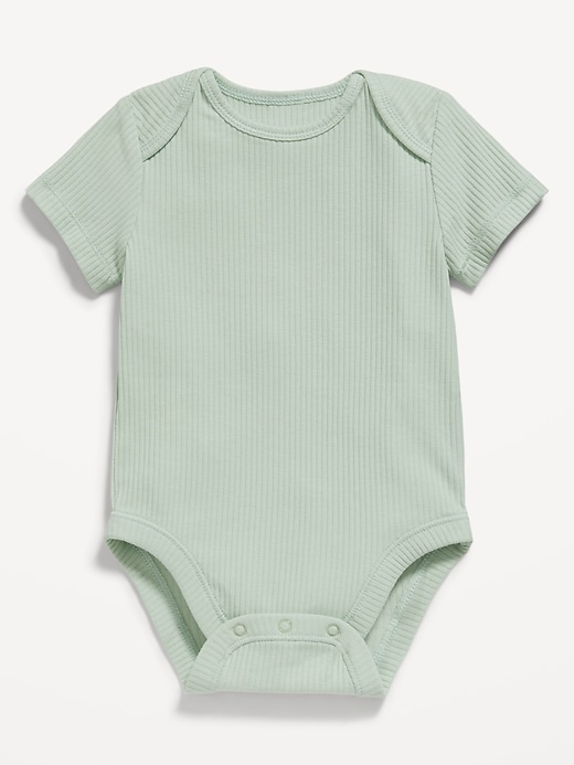 View large product image 1 of 2. Unisex Short-Sleeve Bodysuit for Baby