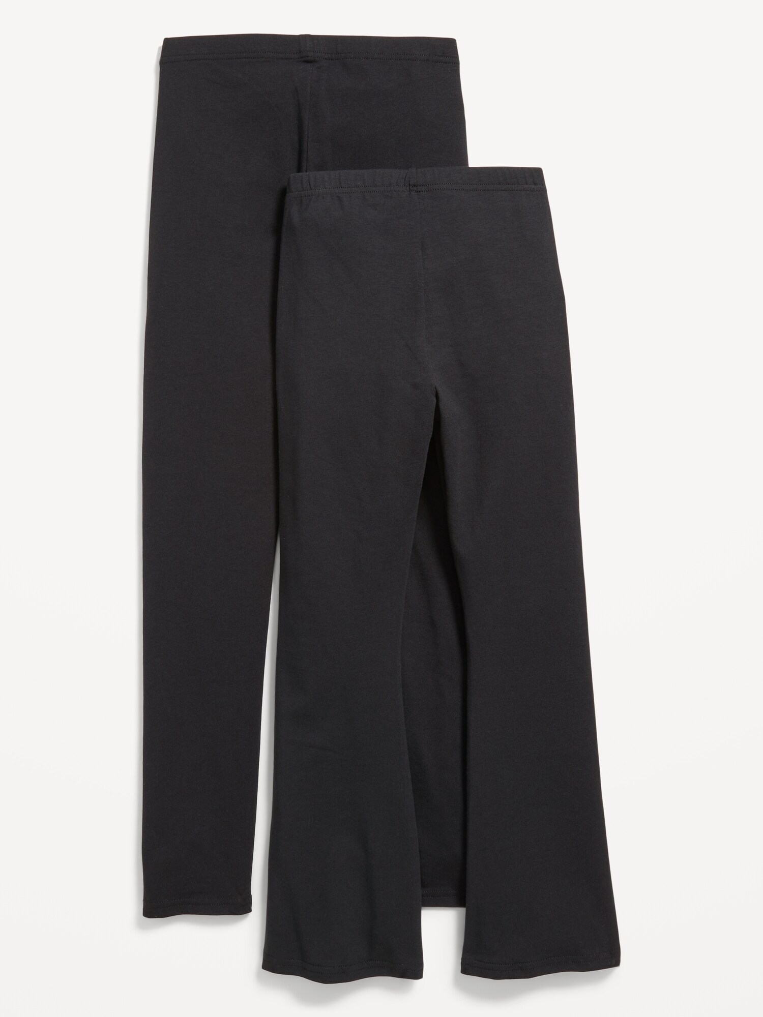 Леггинсы Old Navy Full-Length Flared Leggings 2-Pack для девочек, цвет: Чёрный — фото 2