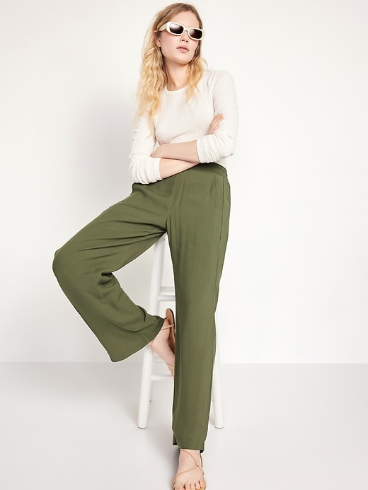Image number 3 showing, High-Waisted Playa Wide-Leg Pants
