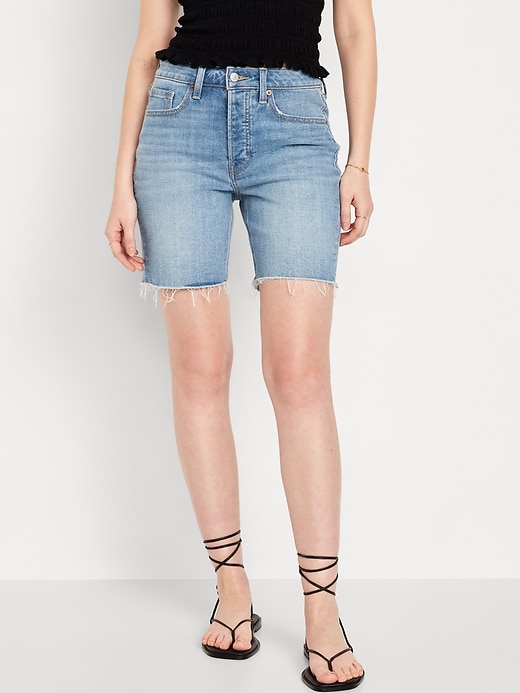 Image number 1 showing, High-Waisted OG Button-Fly Shorts -- 7-inch inseam