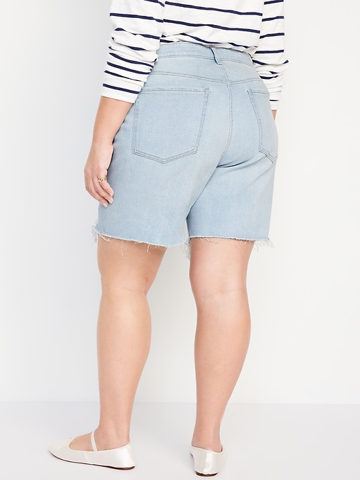 Image number 8 showing, High-Waisted OG Button-Fly Jean Shorts -- 7-inch inseam