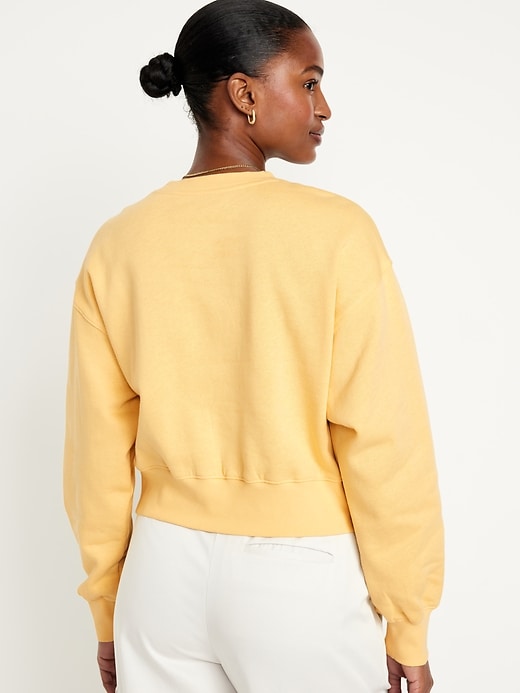 Image number 5 showing, Drop-Shoulder Crop Sweatshirt