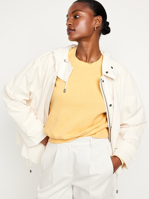 Image number 6 showing, Drop-Shoulder Crop Sweatshirt