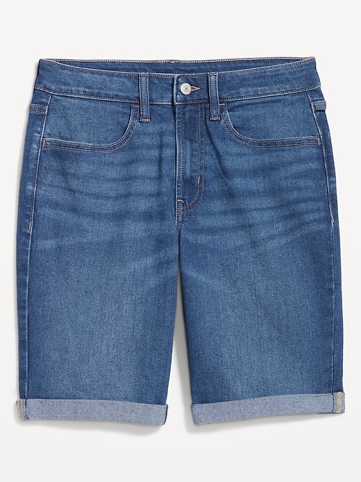 Image number 4 showing, High-Waisted Wow Jean Shorts -- 9-inch inseam