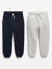 View large product image 3 of 3. Functional Drawstring Jogger Sweatpants 2-Pack for Toddler Boys