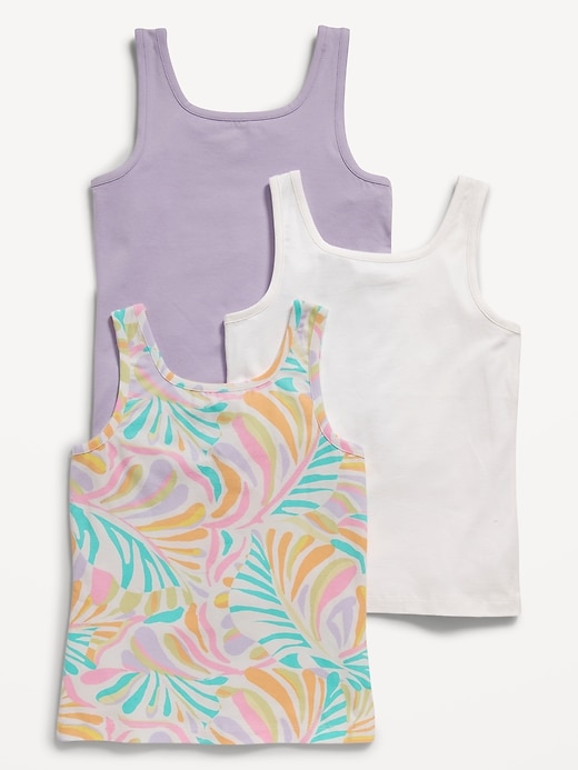 View large product image 2 of 2. Square-Neck Tank Top 3-Pack for Girls