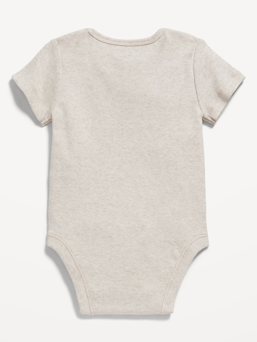 View large product image 2 of 2. Unisex Short-Sleeve Graphic Bodysuit for Baby