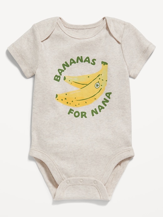 View large product image 1 of 2. Unisex Short-Sleeve Graphic Bodysuit for Baby