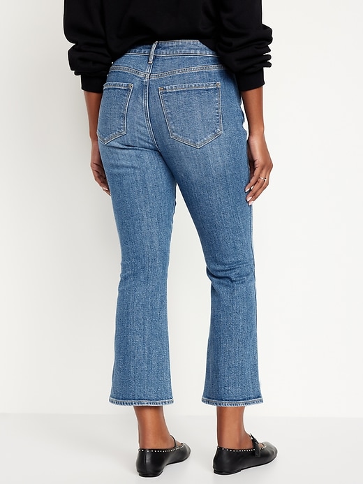 Image number 2 showing, High-Waisted 90's Crop Flare Jeans