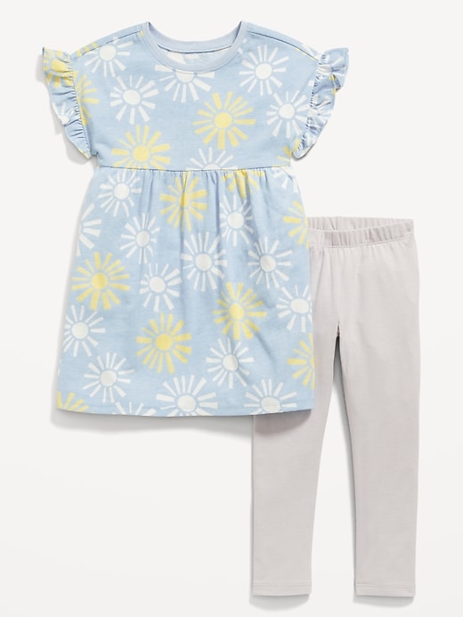 View large product image 1 of 2. Flutter-Sleeve Dress & Leggings Set for Toddler Girls
