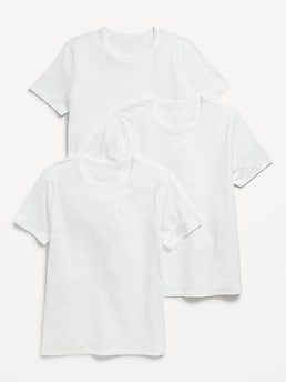Clementine Big Girls' 3-Pack Everyday Crew Neck T-Shirts – Soft 100% Cotton, Fitted Style