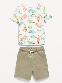 View large product image 3 of 3. Printed Short-Sleeve T-Shirt and Pull-On Shorts Set for Toddler Boys