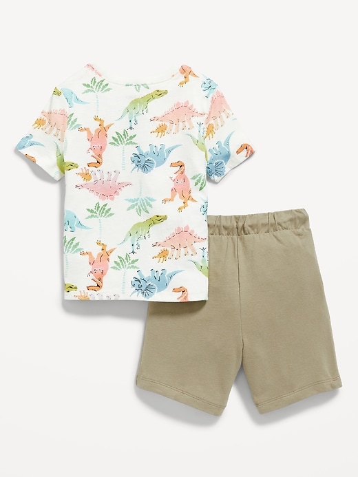 View large product image 2 of 3. Printed Short-Sleeve T-Shirt and Pull-On Shorts Set for Toddler Boys