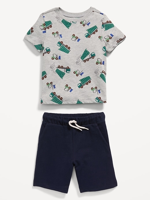 View large product image 2 of 2. T-Shirt and Pull-On Shorts Set for Toddler Boys