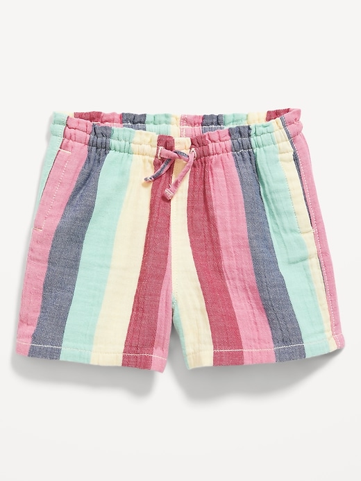 View large product image 1 of 2. Printed Functional Drawstring Pull-On Shorts for Toddler Girls