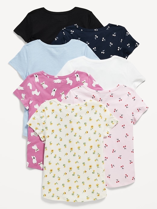 View large product image 2 of 2. Softest Short-Sleeve T-Shirt 7-Pack for Girls