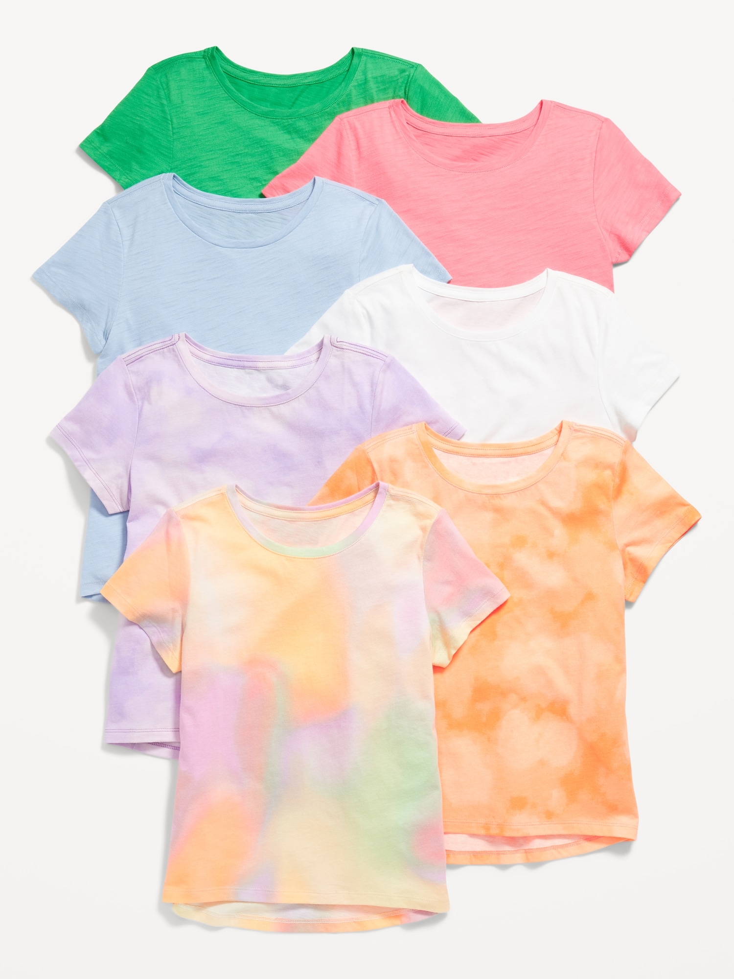 Softest Short-Sleeve T-Shirt 7-Pack for Girls Hot Deal