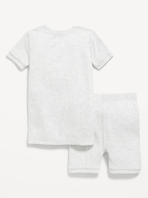 View large product image 2 of 2. Unisex Snug-Fit Ribbed Pajama Set for Toddler & Baby