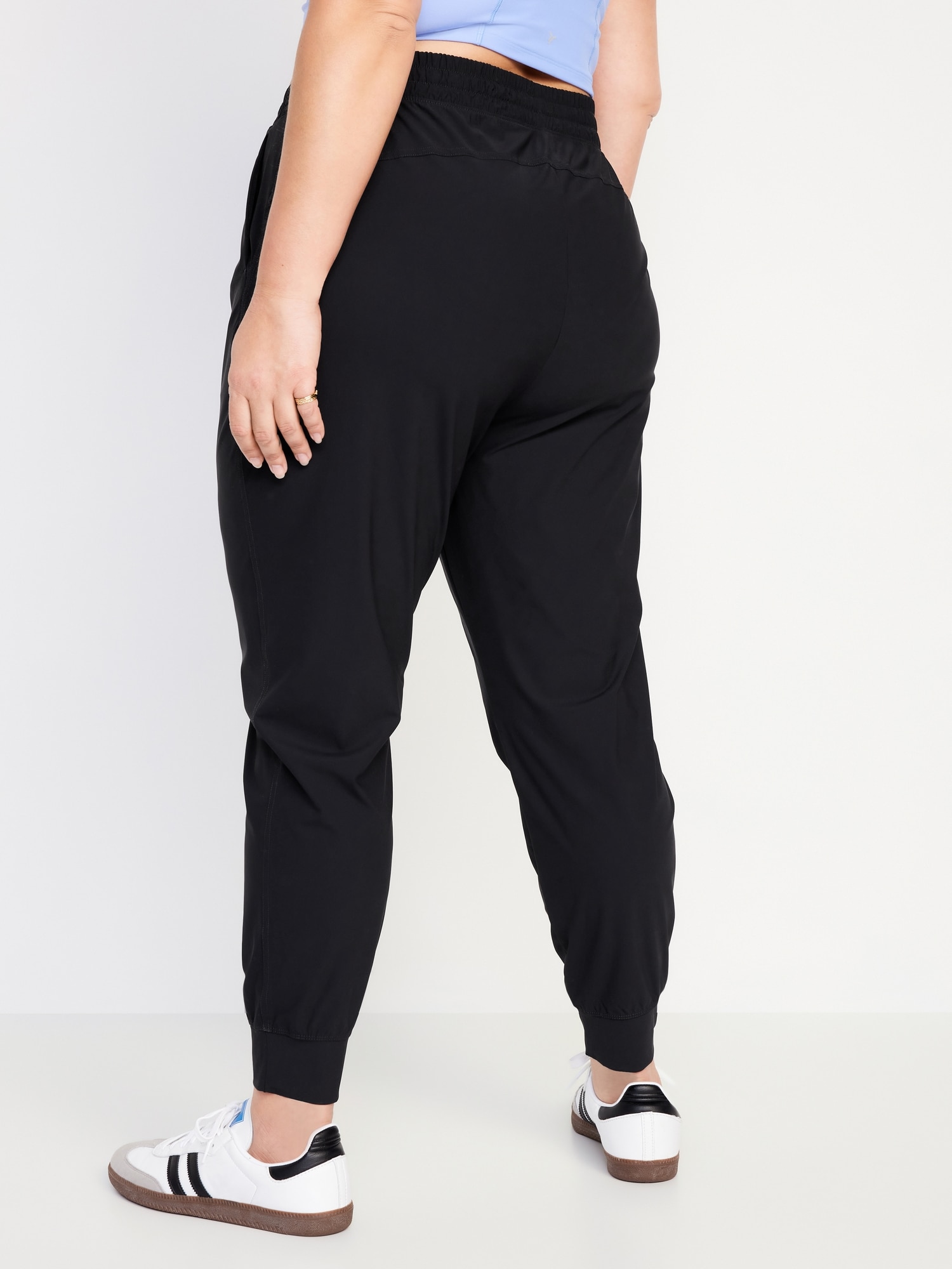 Plus Size Two Tone High Waisted Joggers