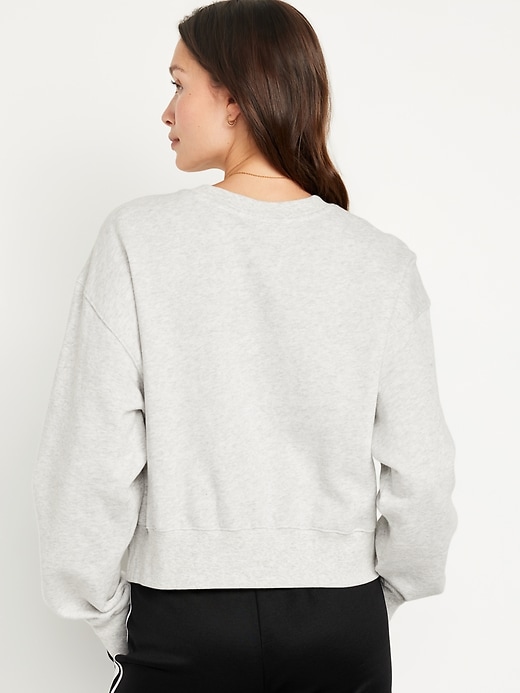 Image number 2 showing, Drop-Shoulder Crop Sweatshirt