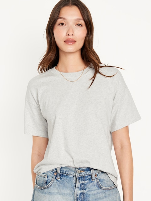 Vintage Crew-Neck T-Shirt - Light Gray Heather