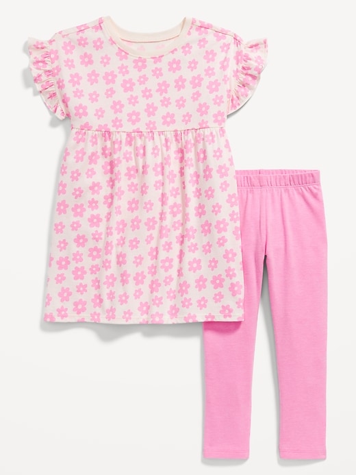 View large product image 1 of 3. Flutter-Sleeve Dress & Leggings Set for Toddler Girls
