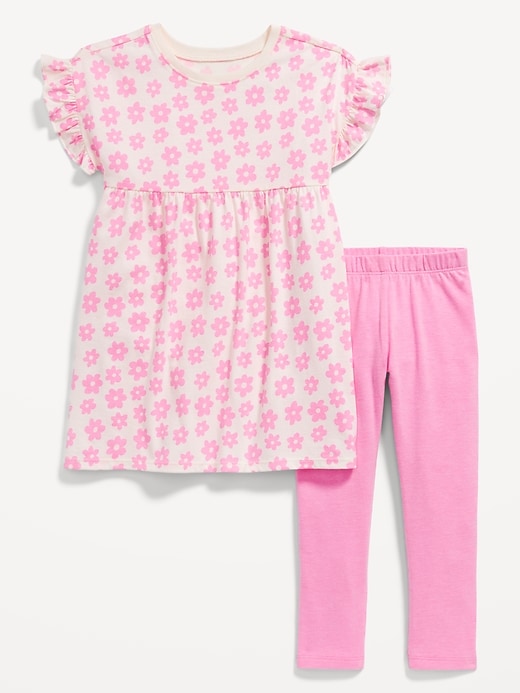 Flutter-Sleeve Dress & Leggings Set for Toddler Girls | Old Navy