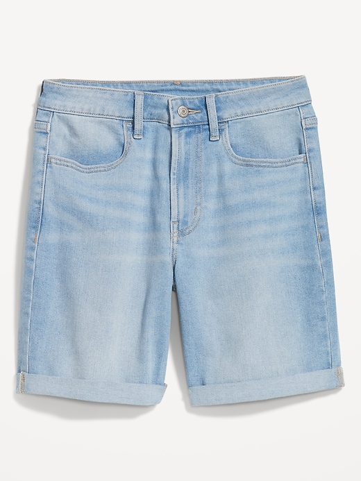 Image number 4 showing, High-Waisted Wow Jean Shorts -- 7-inch inseam