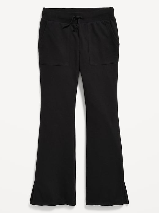 View large product image 1 of 1. French-Terry Side-Slit Flare Sweatpants for Girls